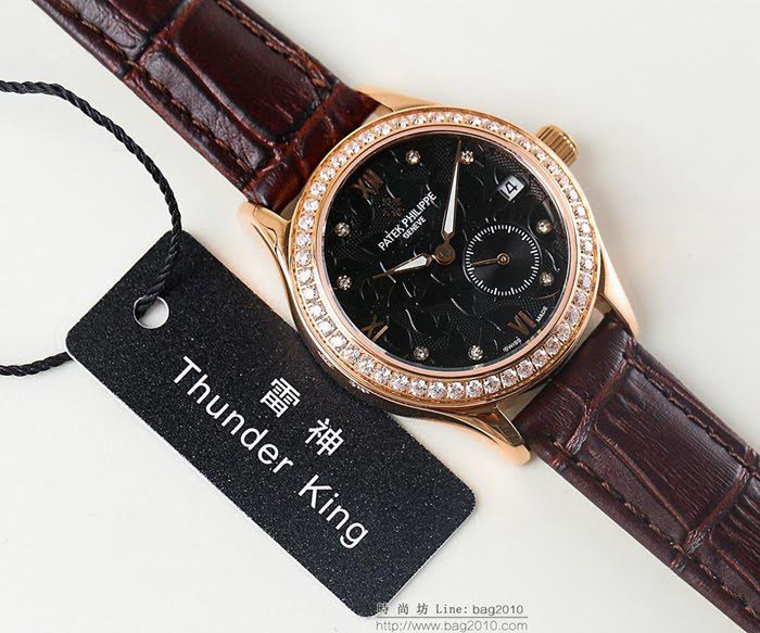 百達翡麗PATEK PHILPPE LS精品 新款 進口全自動機械機芯 316精鋼表殼 小牛皮錶帶 高端情侶對表  wssb3627